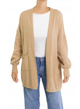 Cardigan lungo aperto con tasche